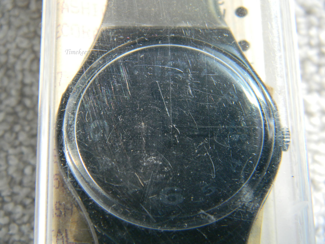 j911 Swatch Watch 1992 After Dark GB144 Quartz Movement In Box with Papers