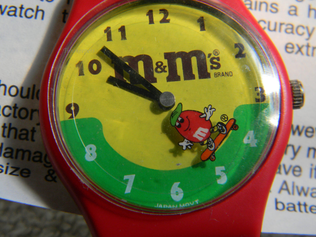 j912 1994 Mars Inc. M &amp; M Watch Quartz Movement In Box with Papers