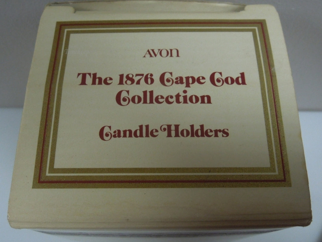 q921 Set of 2 Ruby Red Glass Avon Cape Cod Single Light Candlestick Holder Vintage