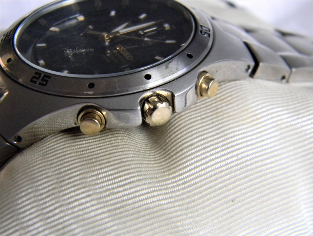 p175 Nice Men's Seiko Chronograph Quartz Date Watch Bracelet Band 7792-0ED0