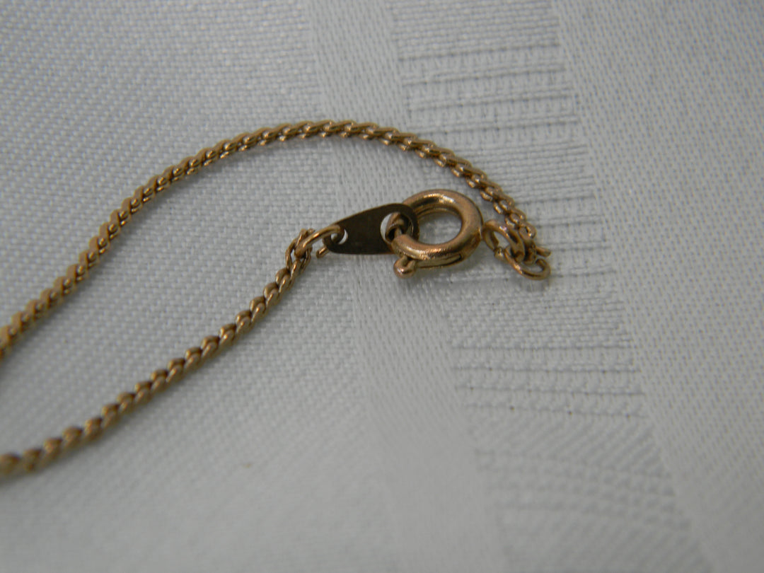 j918 Retro Endura Rectangle Pendant watch with 24" Chain in Gold Tone