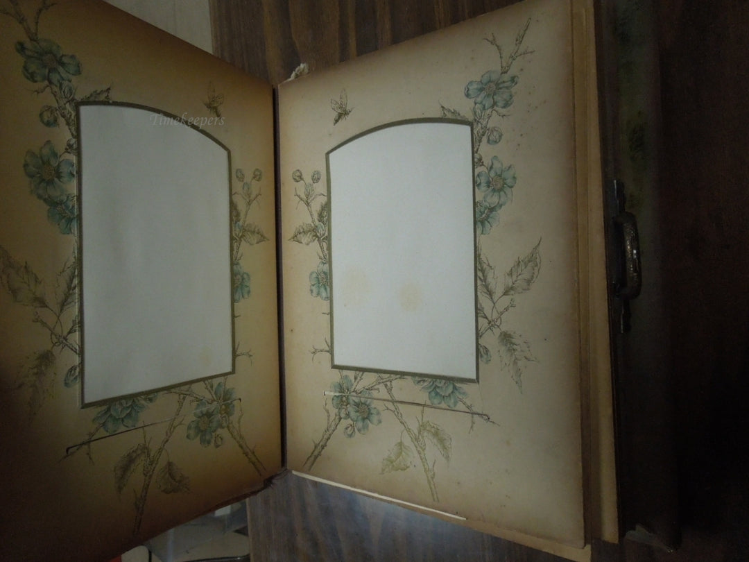 q942 Antique Victorian Celluloid Photo graph Album with Music Box