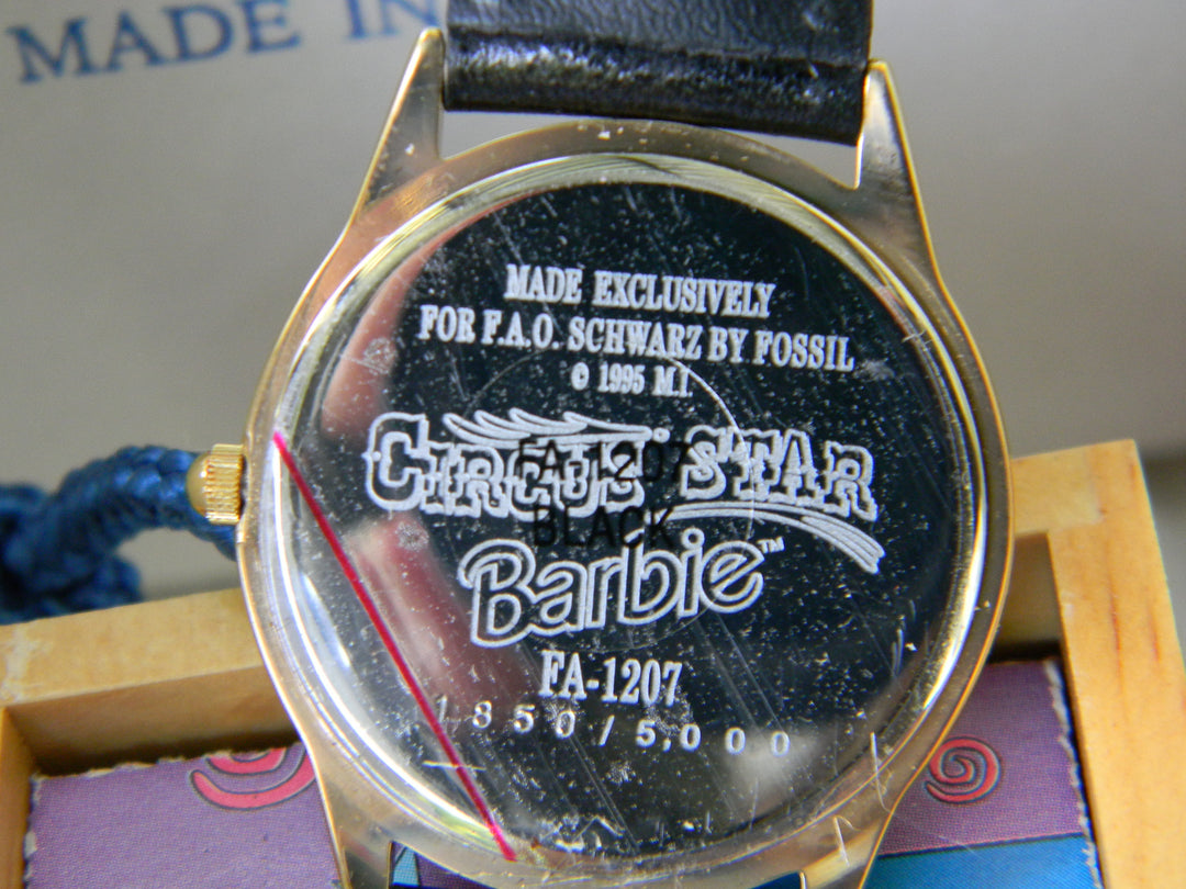 j949 Schwartz Collector Barbie Circus Watch Limited Edition 1995 in Original Box