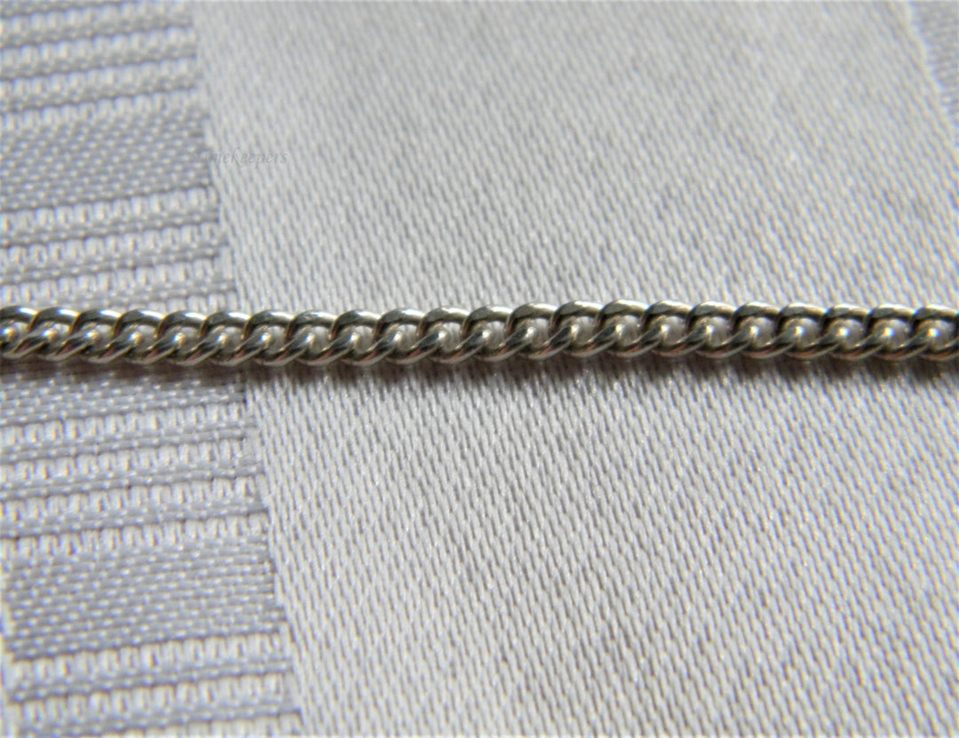 p202 Vintage Silver Tone Fan Pendant with Marquis cut Dark Red Stone Curb Chain