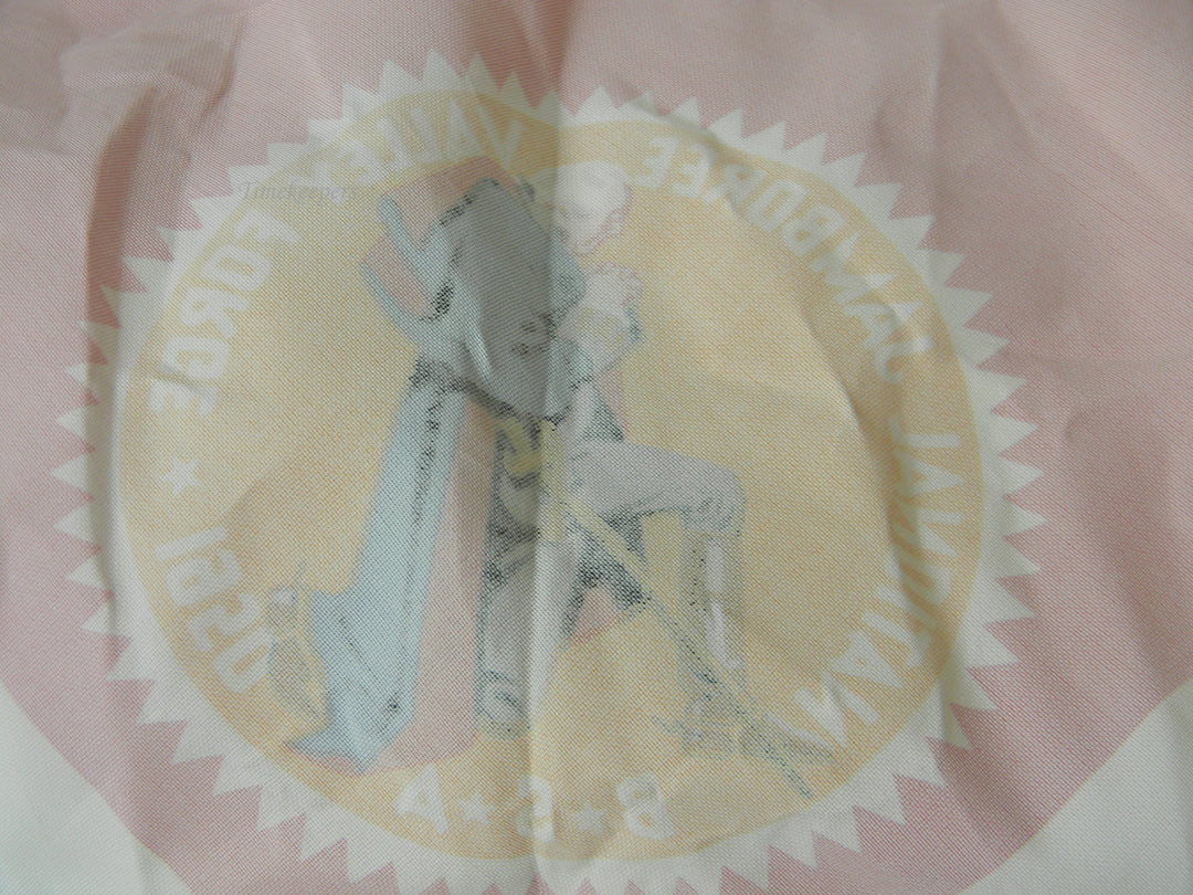 j947 BSA Neckerchief 1950 2nd National Jamboree with Turtle Shell Slide