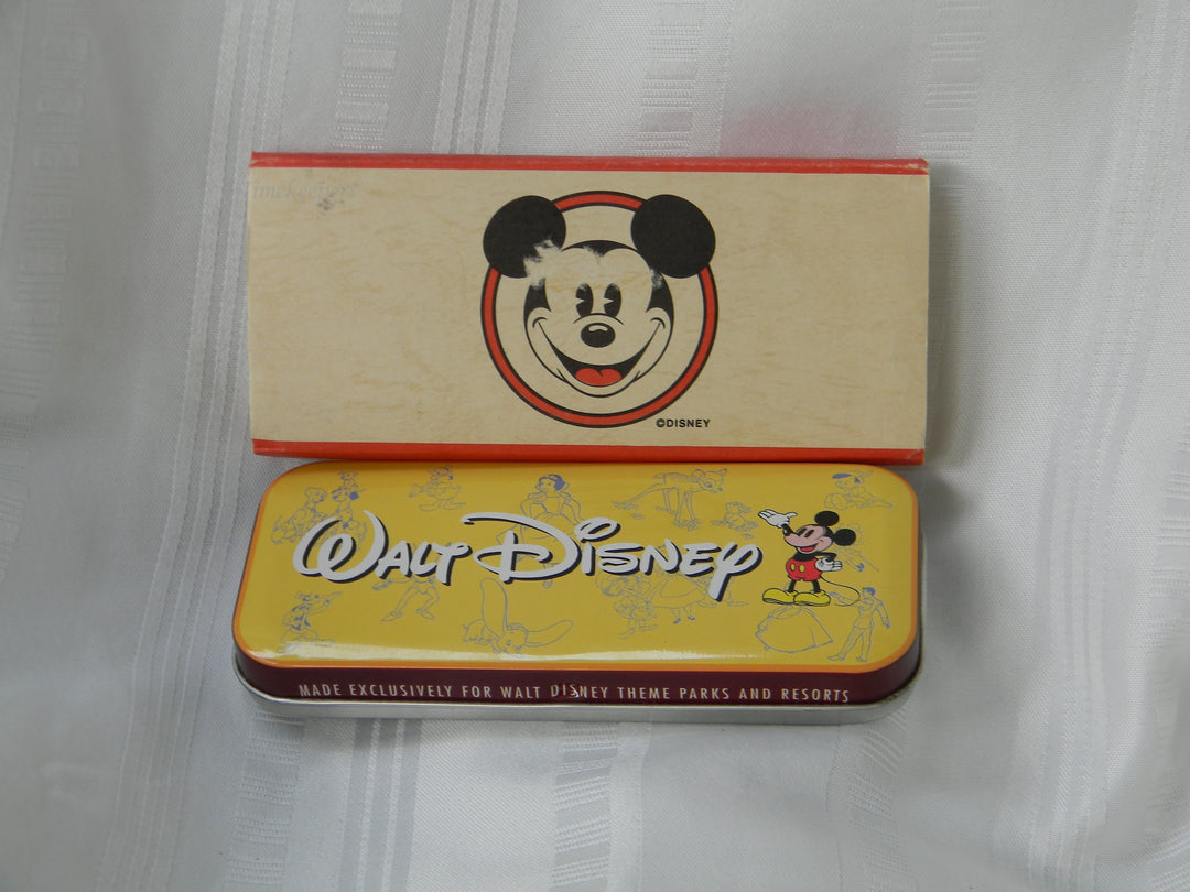 j954 Disney's Collector Women's Mickey Mouse Watch in Black and Gold Rare