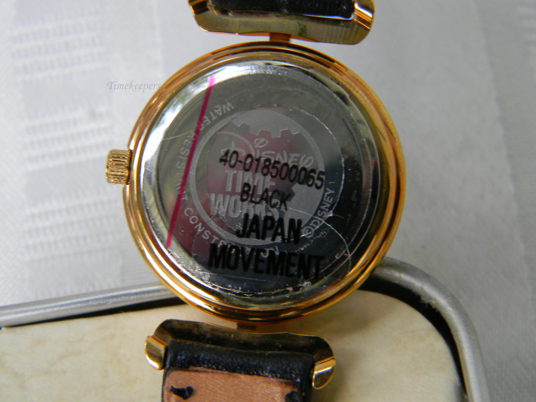 j954 Disney's Collector Women's Mickey Mouse Watch in Black and Gold Rare