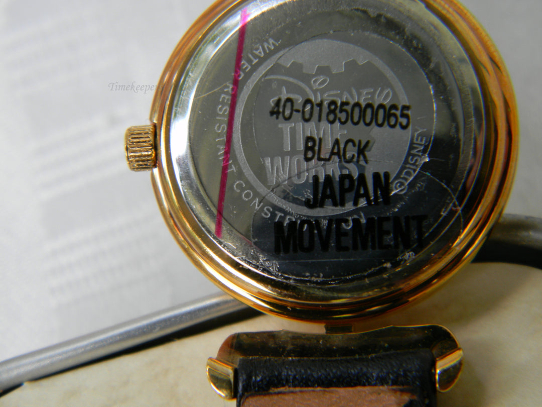 j954 Disney's Collector Women's Mickey Mouse Watch in Black and Gold Rare