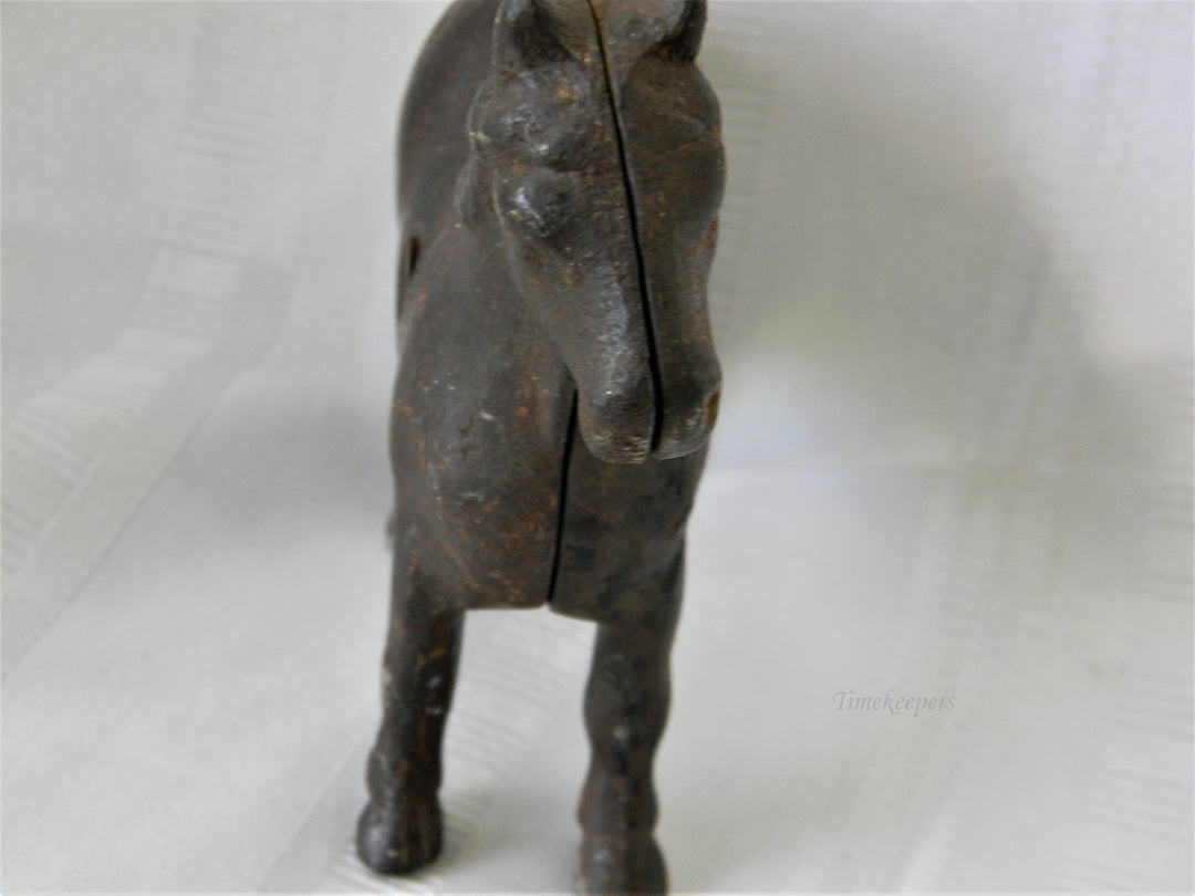 j288 Vintage Cast Iron Brown Horse Still Bank