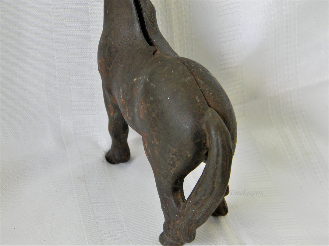 j288 Vintage Cast Iron Brown Horse Still Bank