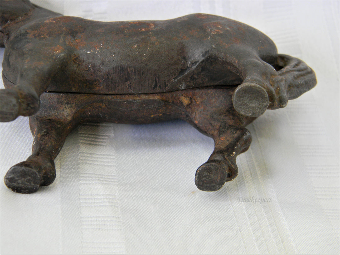 j288 Vintage Cast Iron Brown Horse Still Bank