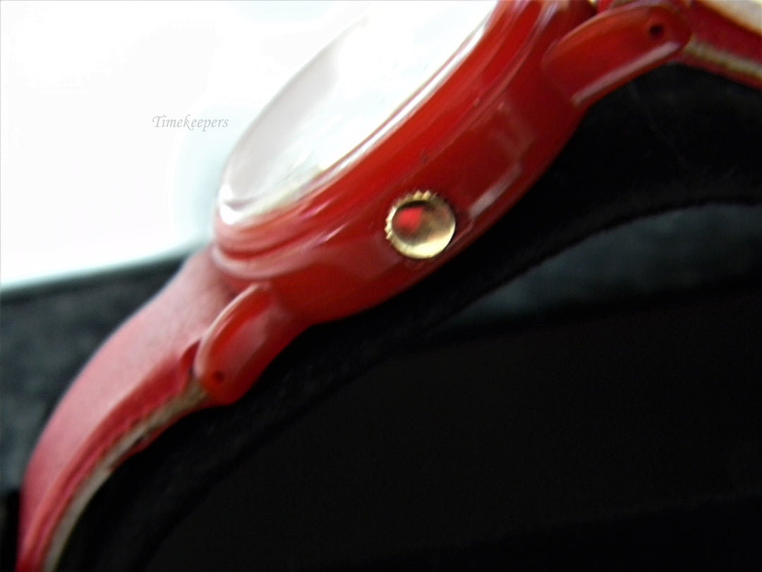 j963 Great Little Minnie Mouse Lorus Quartz Watch in Red