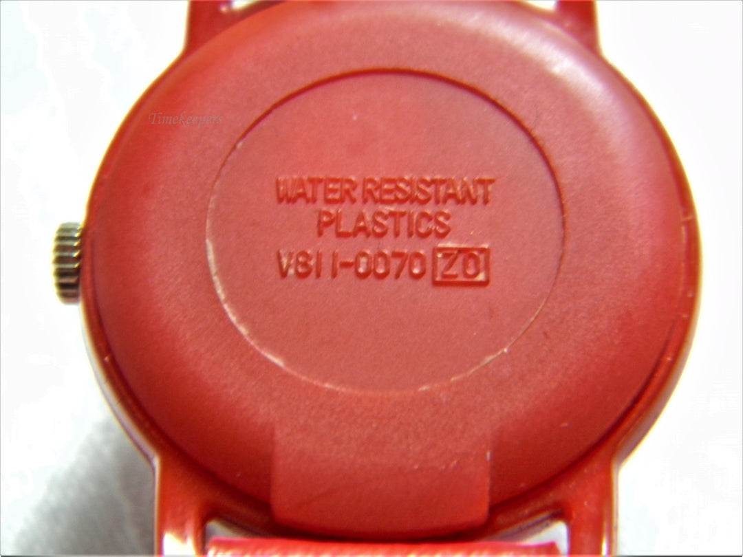 j963 Great Little Minnie Mouse Lorus Quartz Watch in Red