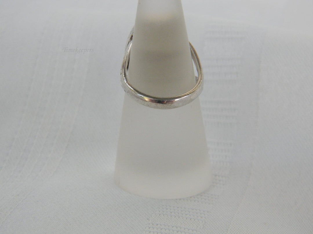 j981 Pretty Vintage Sterling Silver Ring with Tiger eye Stone Size 5