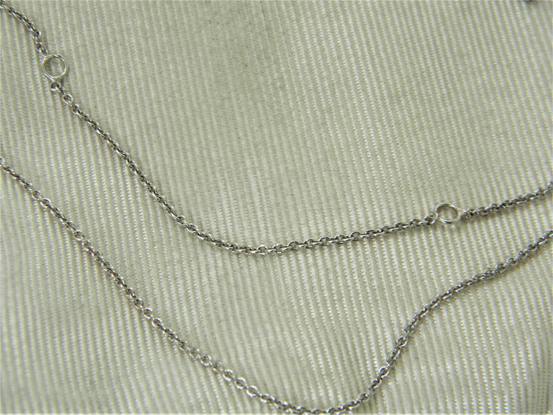 j308 Pretty Crystal Cancer Ribbon Pendant in Sterling Silver on Chain