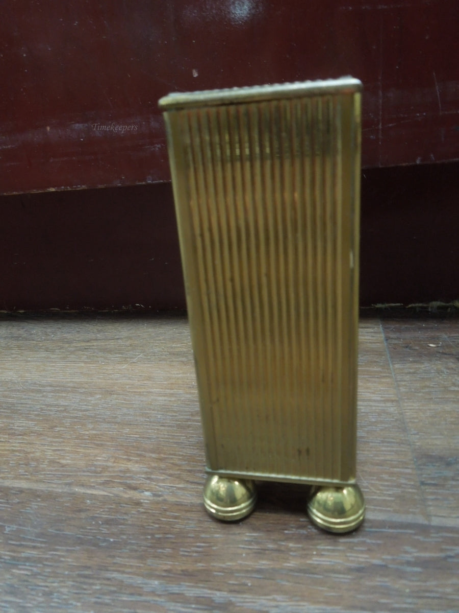 r006 Vintage Semca Swiss 7 Jewels Desk Partner's Clock Double Sided Brass Mid Century Working