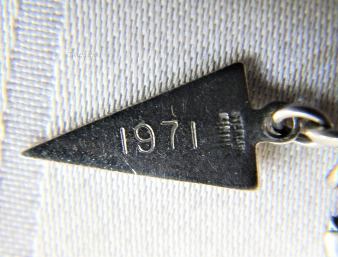 p236 Nice Curb Chain Sterling Silver Charm Bracelet with 3 Charms from St. Louis