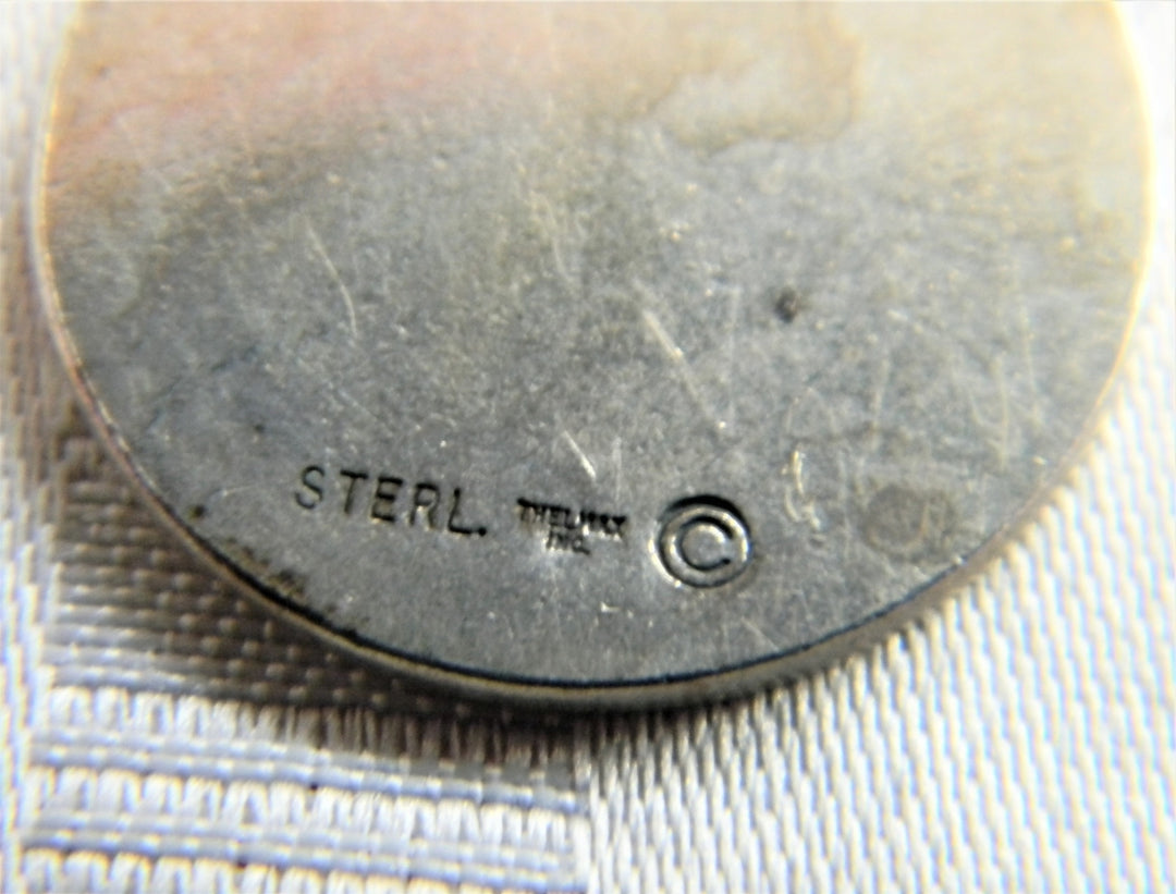 p236 Nice Curb Chain Sterling Silver Charm Bracelet with 3 Charms from St. Louis