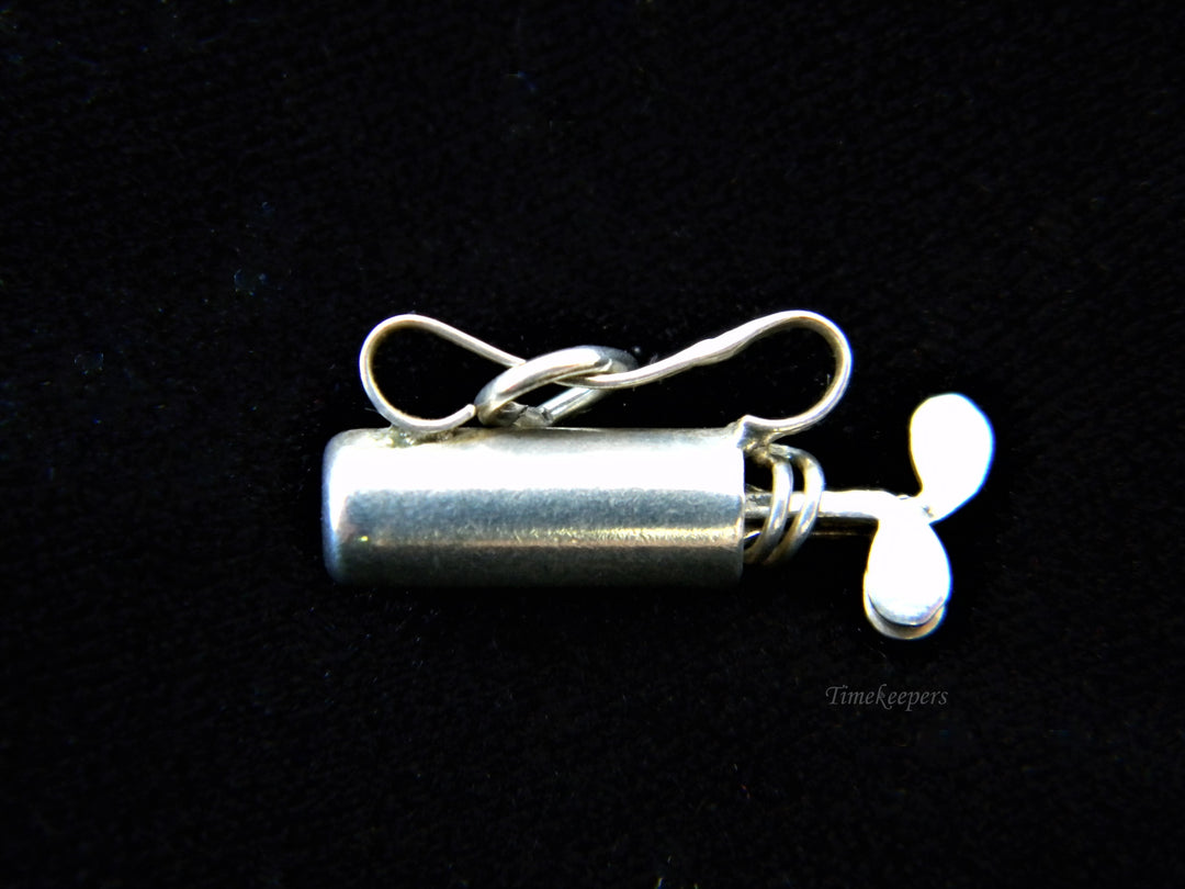 j314 Cute Preowned Golf bag and Clubs Charm/ Pendant Sterling Silver