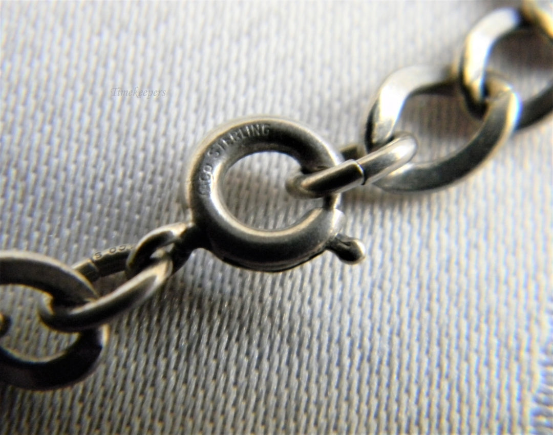 p236 Nice Curb Chain Sterling Silver Charm Bracelet with 3 Charms from St. Louis