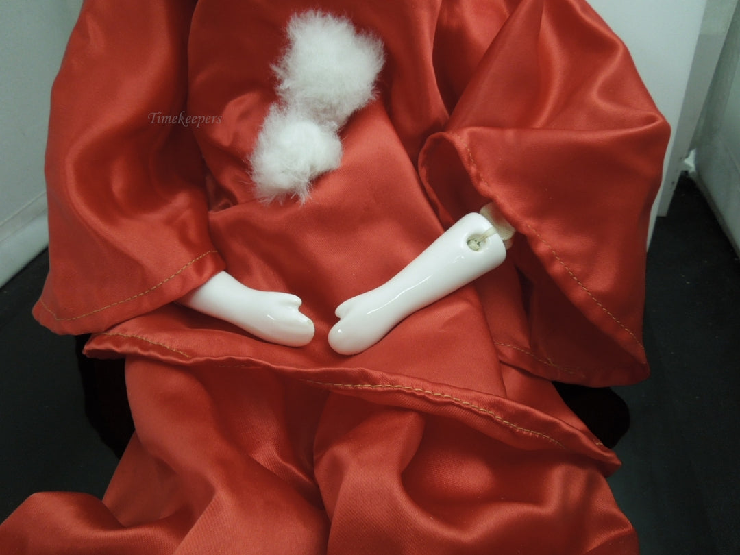 h683 Wonderful Vintage Clown Doll with cloth Body Porcelain Head, Hands, Feet