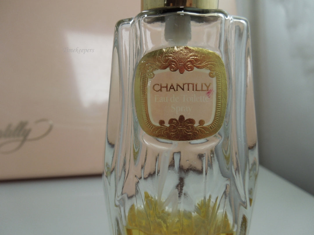 h685 Vintage Chantilly Perfume Case with Mirror Powder Soap Lotion