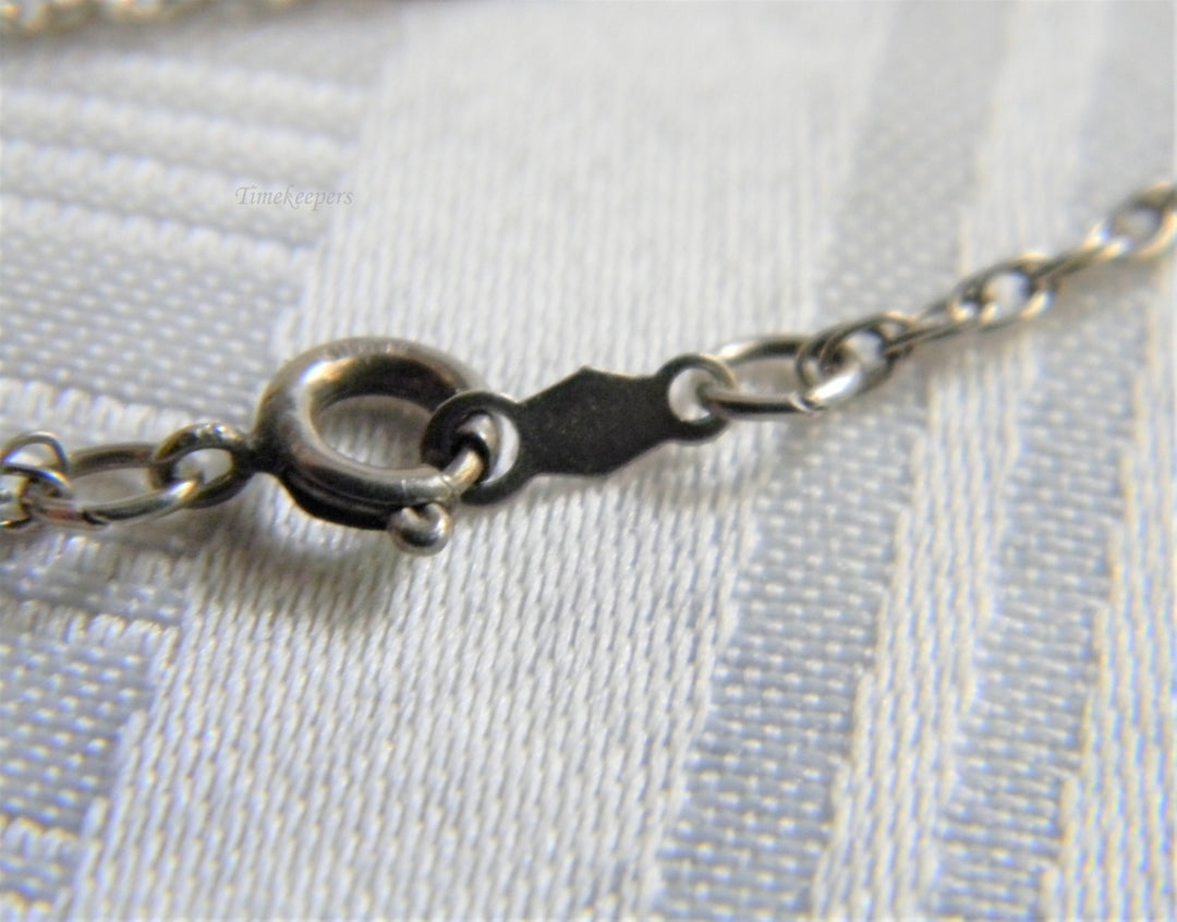 p262 Vintage 925 Sterling Silver Rope Chain with Filigree Cross Pendant