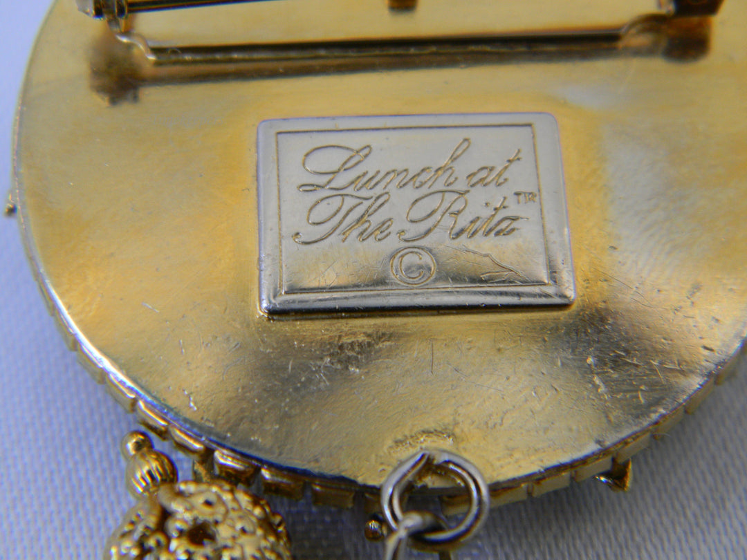 h388 Stunning Lunch at the Ritz Convertible Poinsettia Christmas Brooch/ Pendant