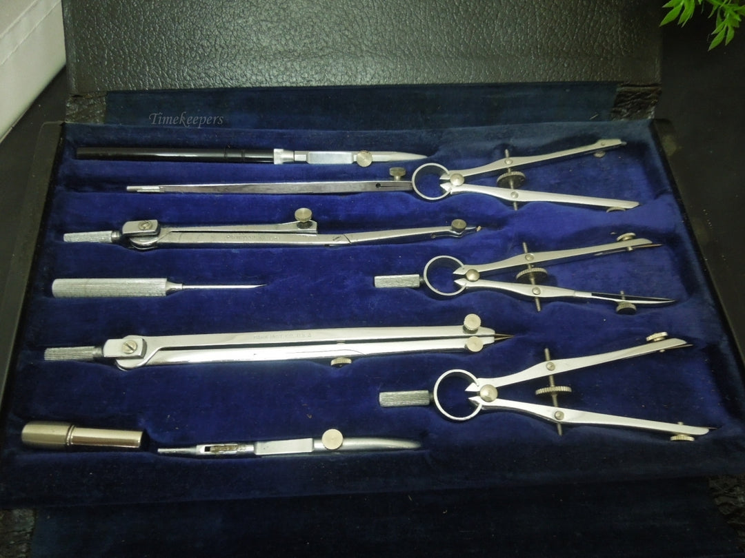 r072 Vintage Park Instrument Co. No. 900 Drafting Tool Compass Set in Case