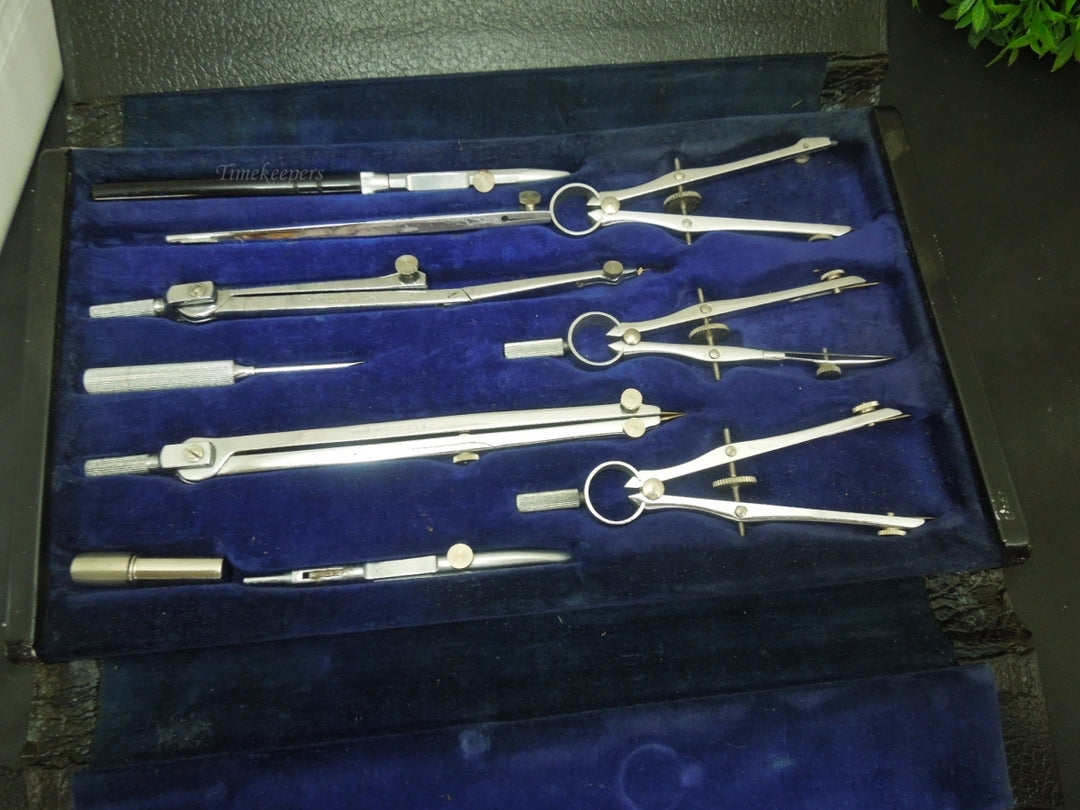 r072 Vintage Park Instrument Co. No. 900 Drafting Tool Compass Set in Case