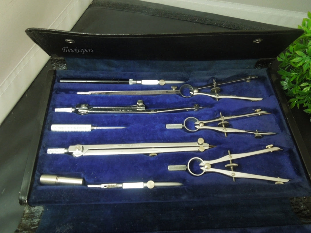 r072 Vintage Park Instrument Co. No. 900 Drafting Tool Compass Set in Case