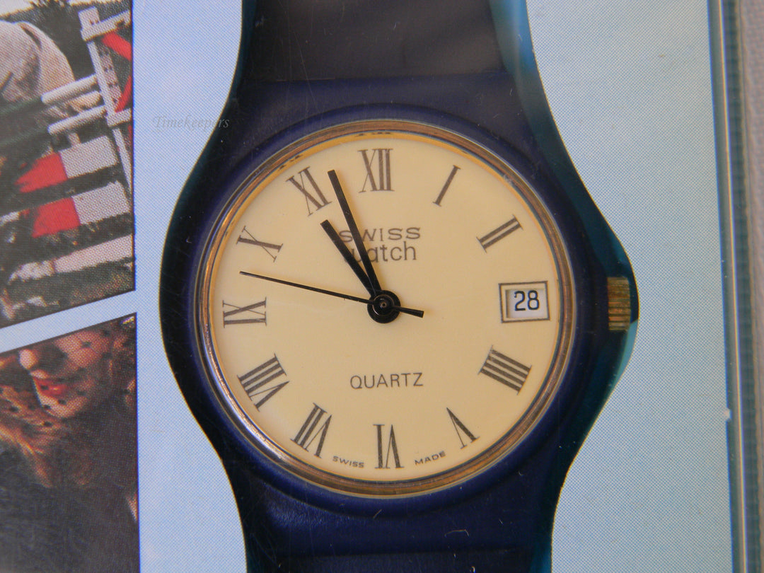 h395 Original Sealed Packaging Men's Swiss Watch by Charles Perrin in Navy