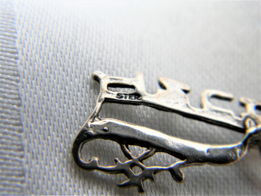 j330 Vintage Sterling Silver #1 Aunt Charm Pendant