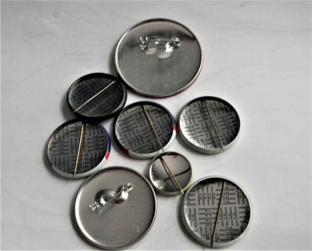 p273 Lot of Eight Campaign Buttons, Carnahan, Taft, Wilson and Hayes