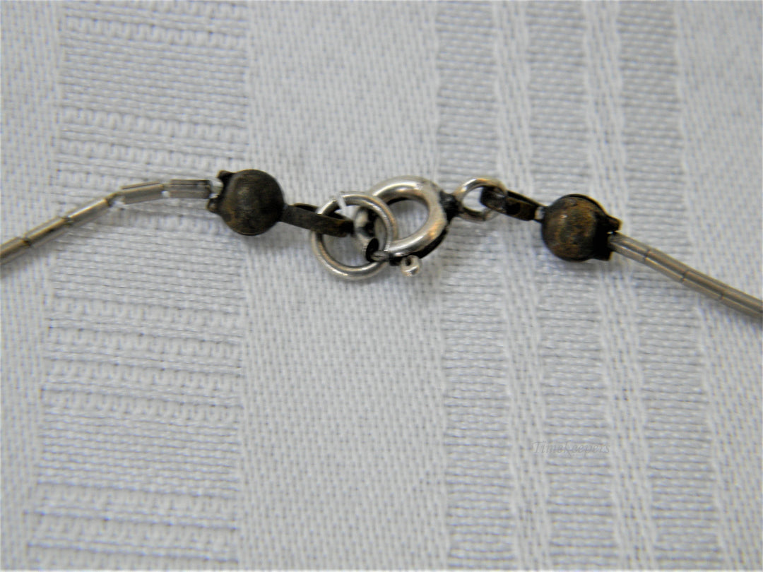 j336 Beautiful Beaded Necklace in Sterling Silver