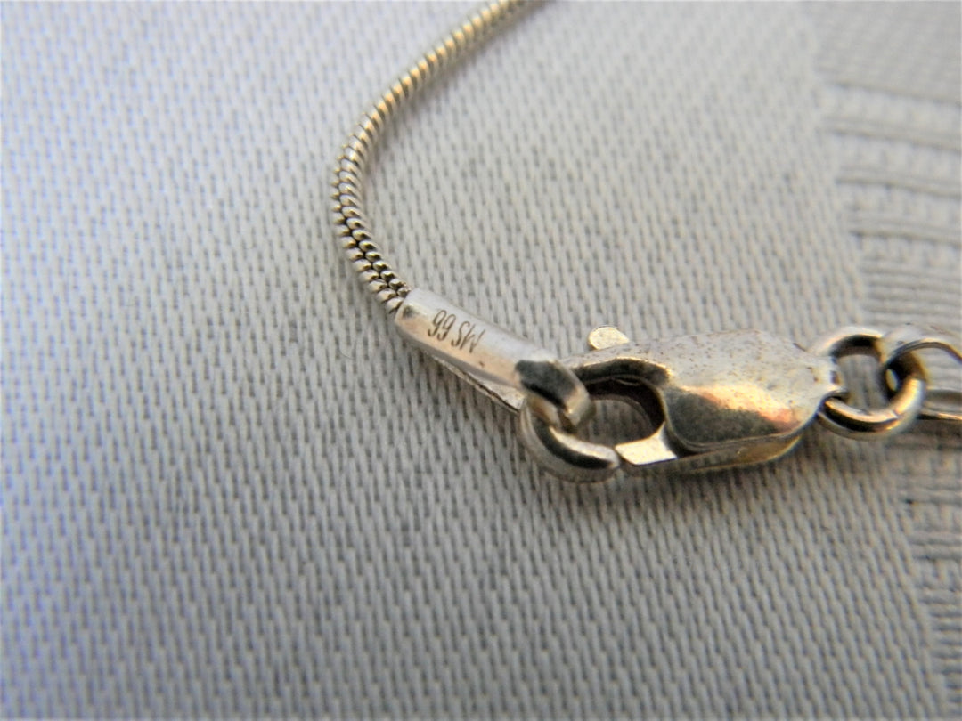 j338 Beautiful Sterling Silver Lariat Style Necklace