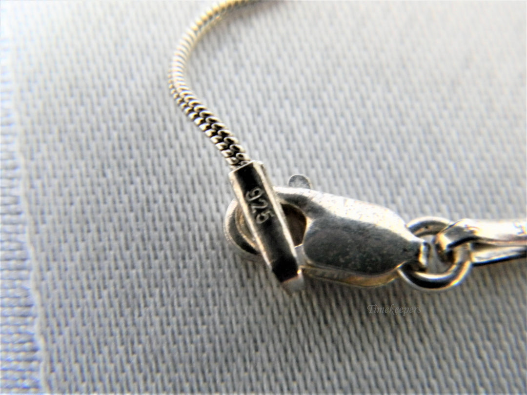 j338 Beautiful Sterling Silver Lariat Style Necklace