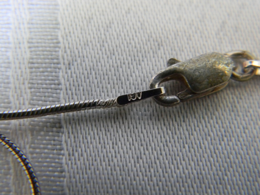 j340 Beautiful Red Resin Ball with Embedded Stones on 18" Snake Chain
