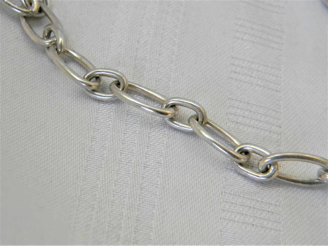 j341 Beautiful Unique Stamped Cross with Heavy Chain Toggle Clasp
