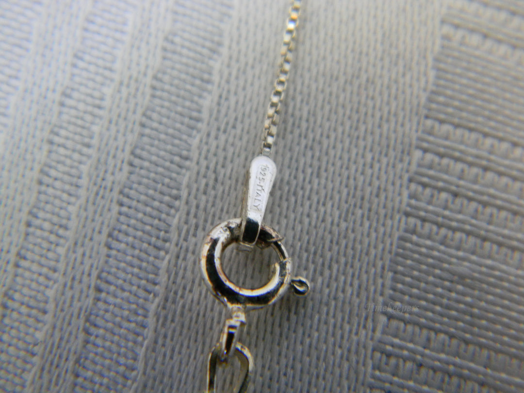 j342 Beautiful Sterling Silver Heart Pendant with Purple Stones on 18" Box Chain