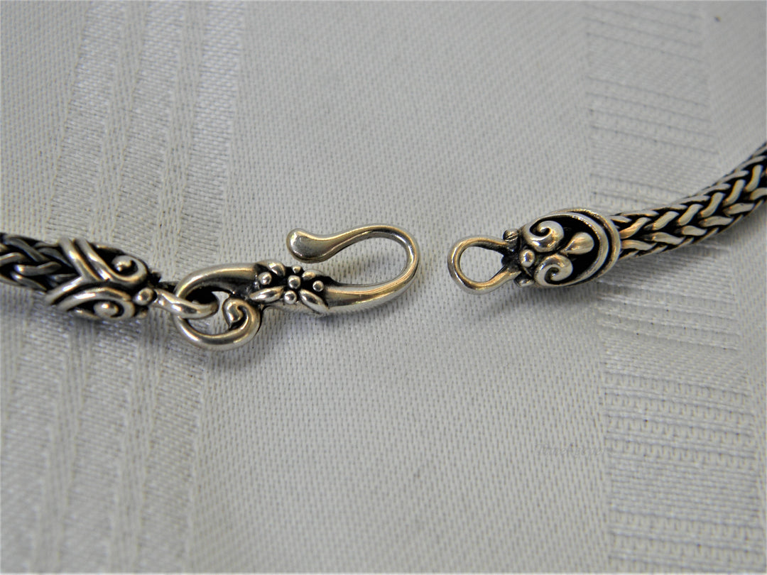 j343 Stunning Vintage Sterling Silver Heavy Heart Pendant