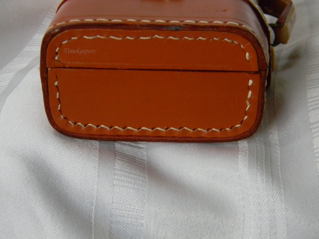 h403 (2) Leather Luggage Style Folding Endura Travel Alarm Clocks