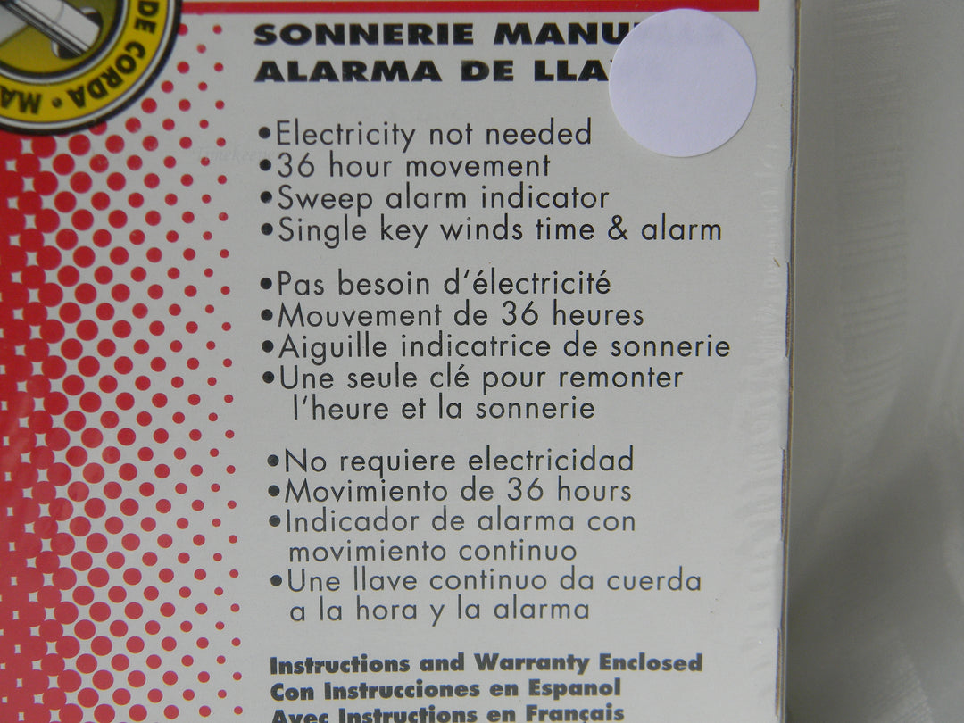 h404 New in box Westclox Keywound Alarm Clock - Man's Best Friend Mickey Pluto