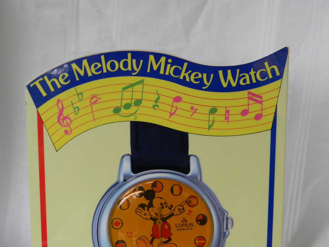 h406 Vintage Musical Display Ad for Musical Mickey Mouse Watch