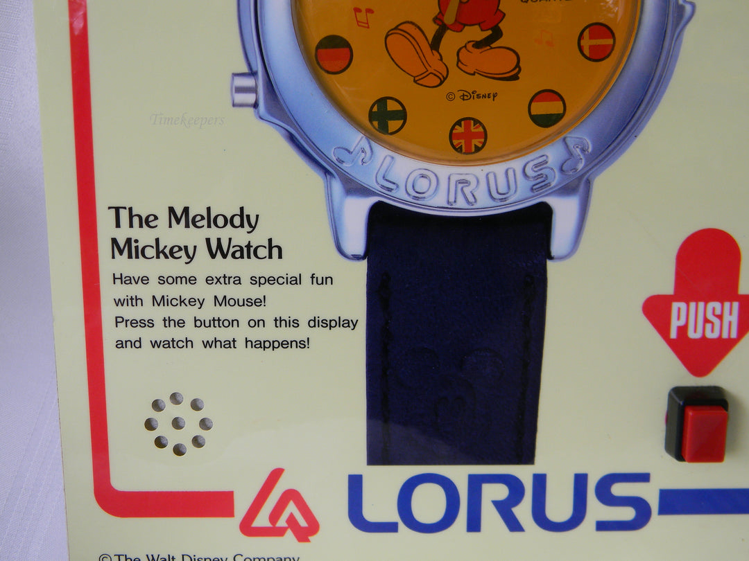 h406 Vintage Musical Display Ad for Musical Mickey Mouse Watch