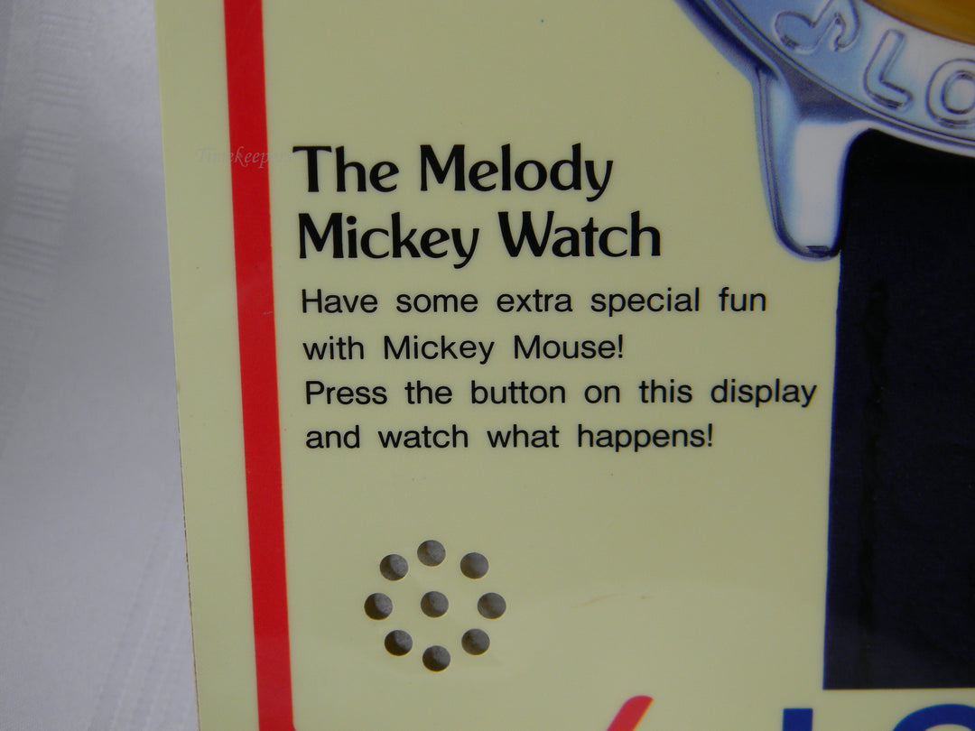 h406 Vintage Musical Display Ad for Musical Mickey Mouse Watch