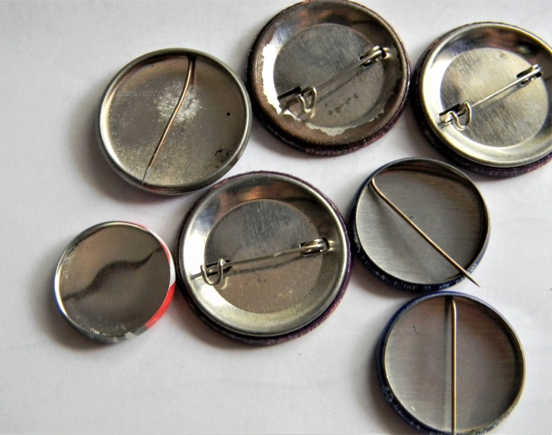 p295 Lot of Seven Campaign Buttons - Pins, Bush, Reagan