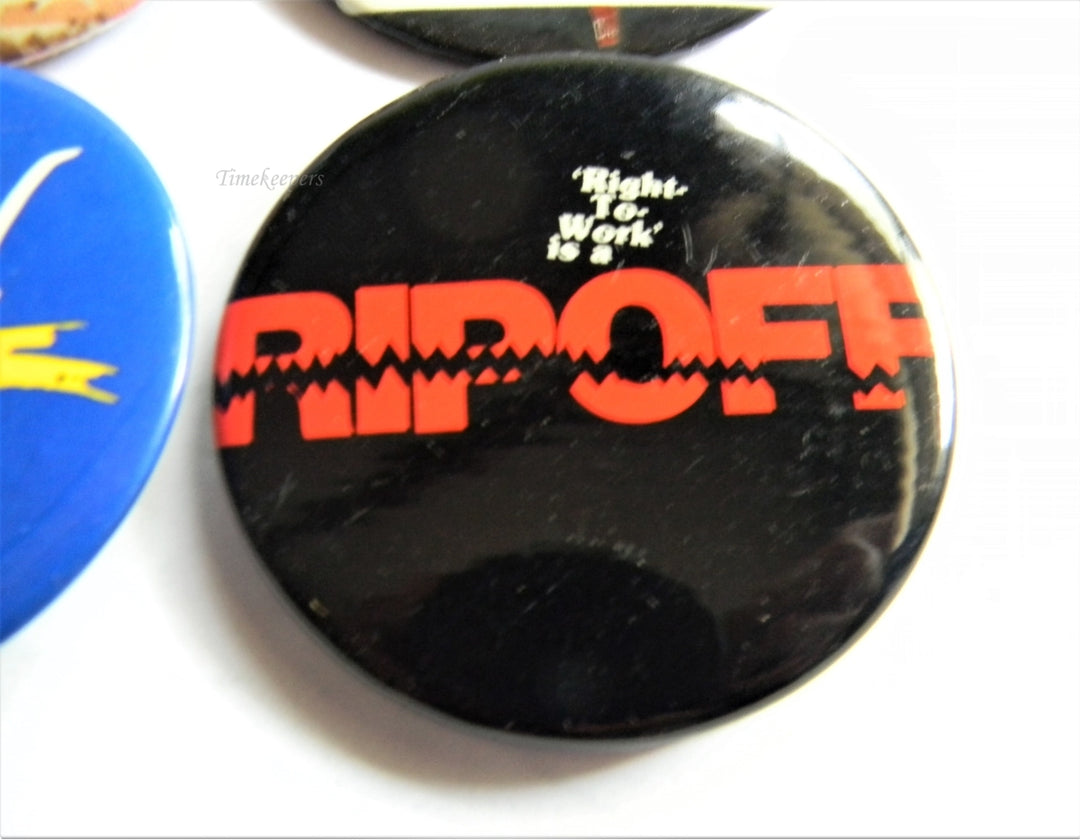 p296 Lot of Six Campaign Buttons - Pins, Kit Bond, Democratic, Walter, Todd etc.