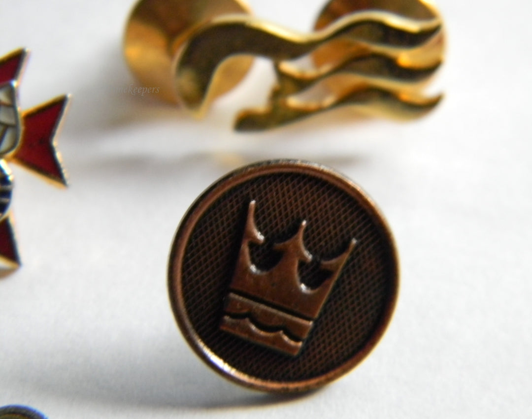 p313 Lot of Eight Lapel Pins Airplane Tie Tac and U of L Pendant