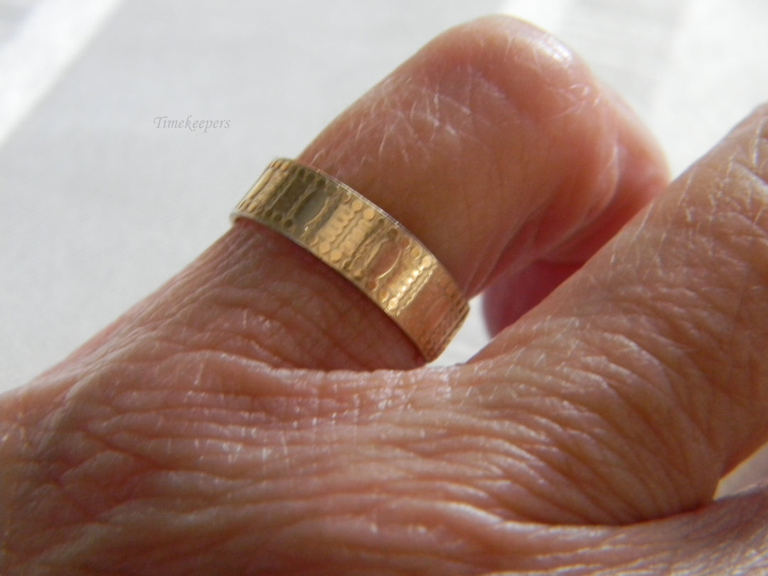 h434 Lovely Vintage Sterling Silver Toe Ring with Gold Wash (adjustable)